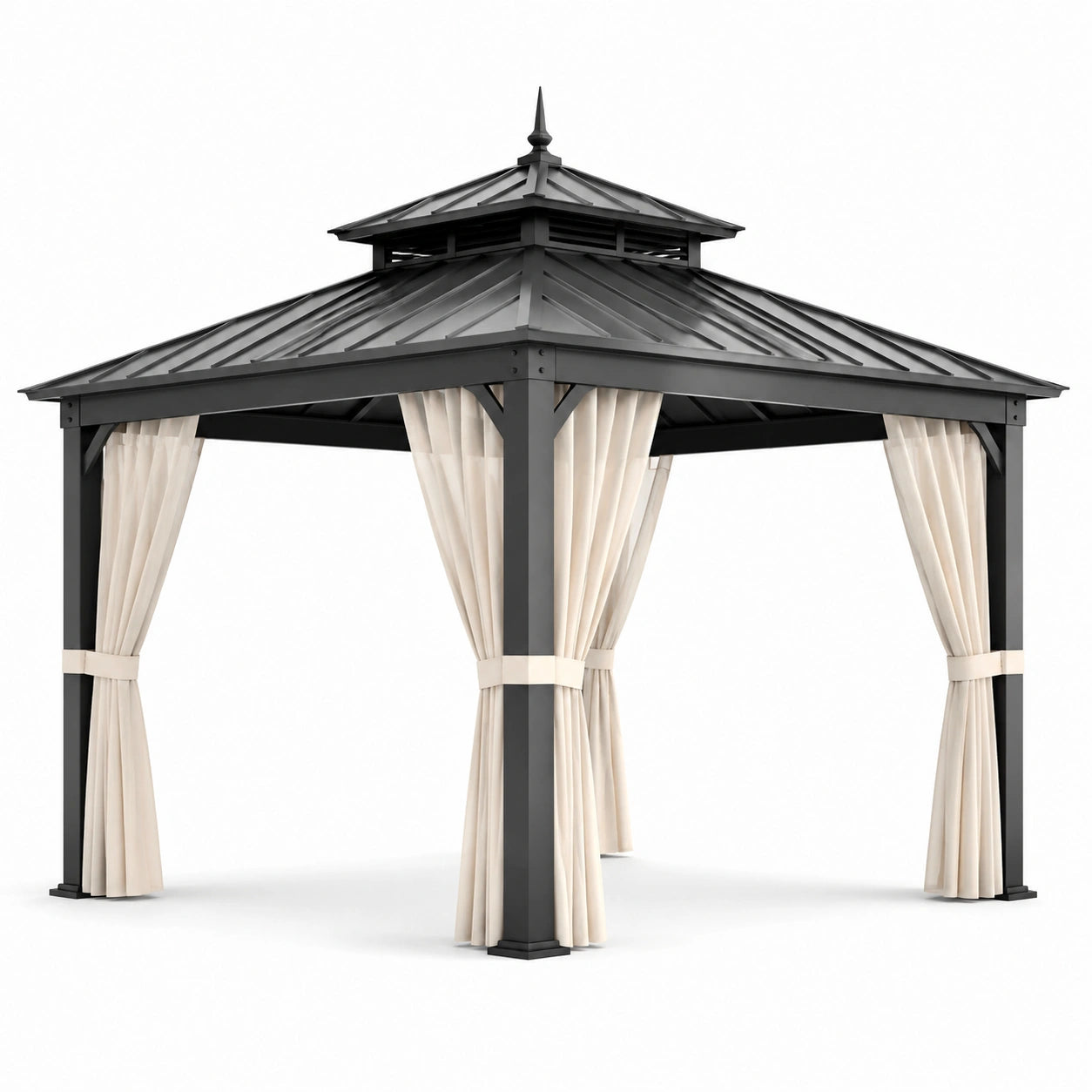 Metall Pavillon mit Stahlrahmen und Aluminiumdach