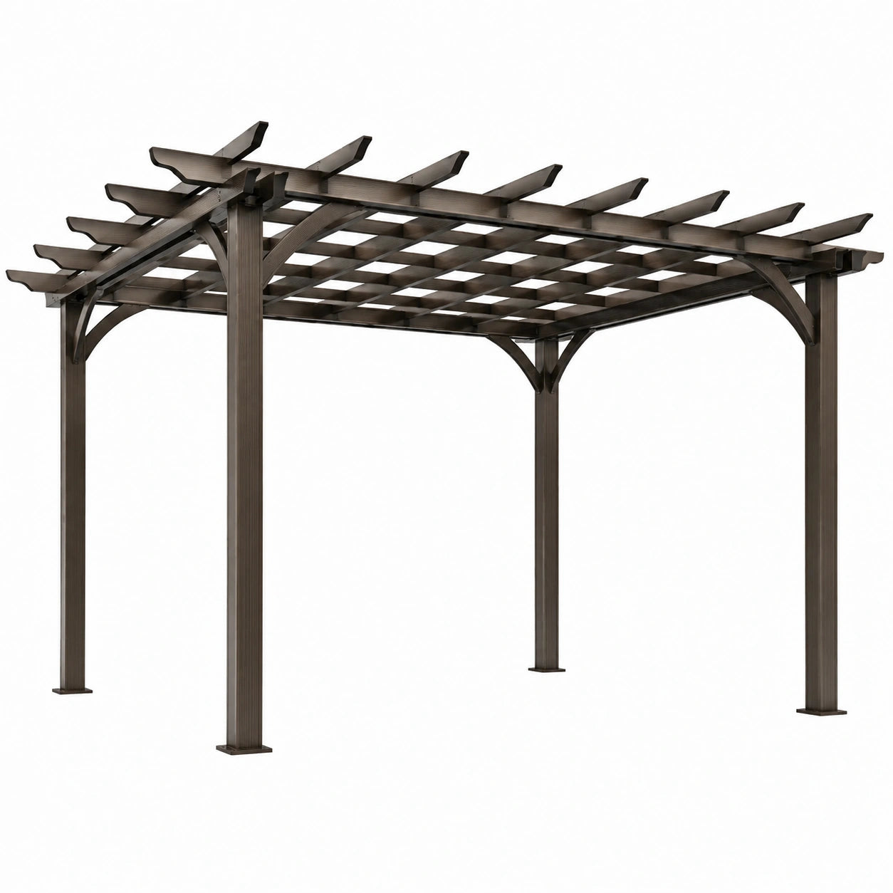 Stahl Pergola 300x300x240cm Braun