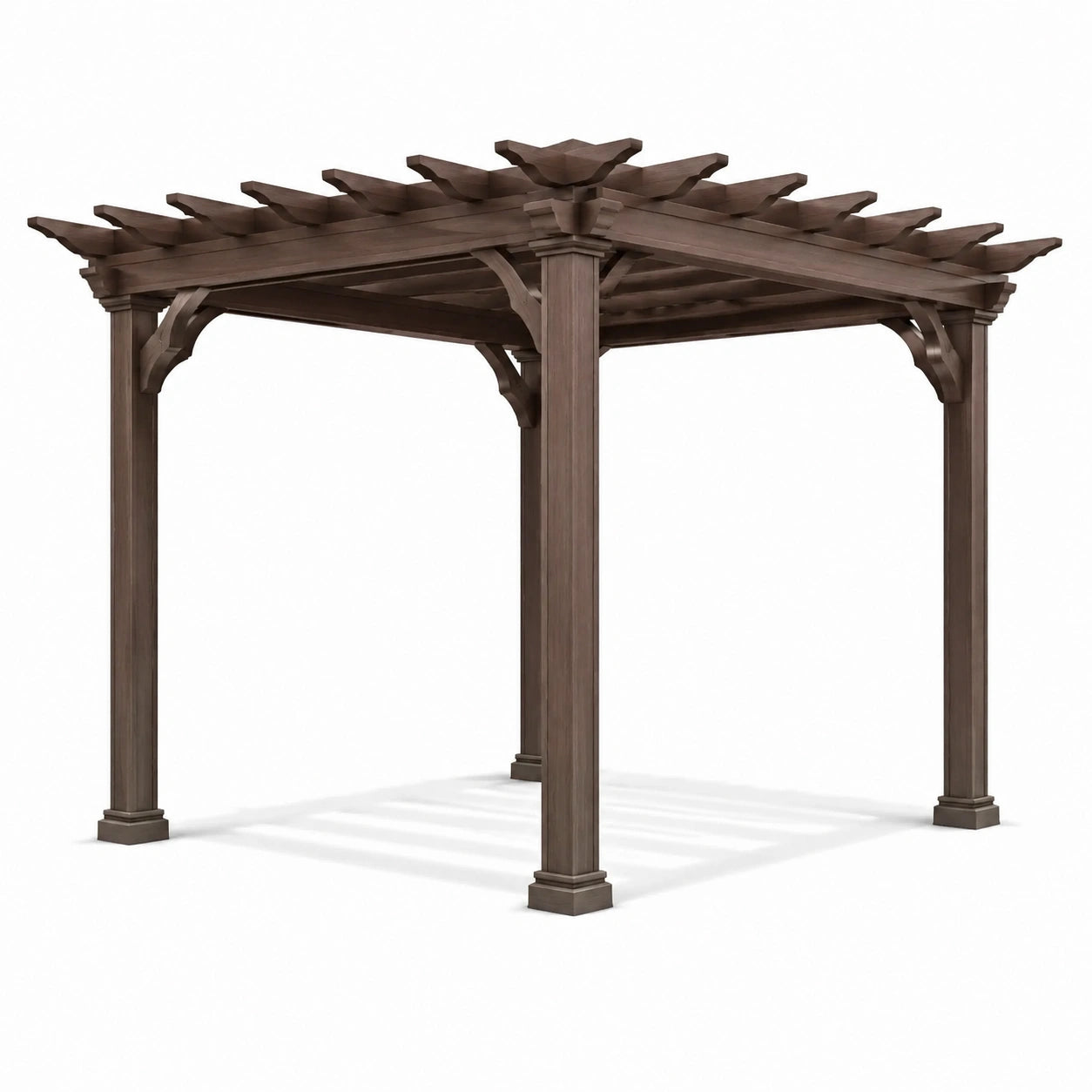 Holz Pergola aus Kiefernholz Braun 300x300x250cm