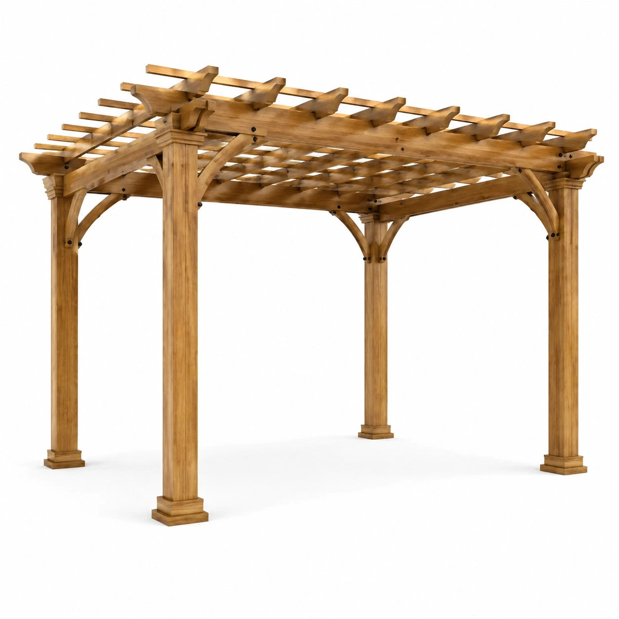 Holzpergola rechteckig aus Kiefernholz 300x300x250 cm