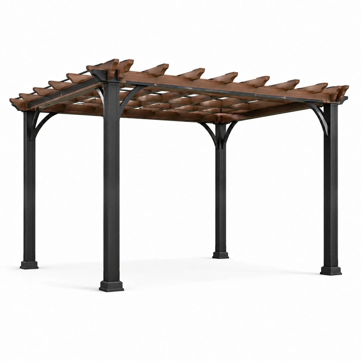 Aluminium und Holz Pergola 300x300x230 cm