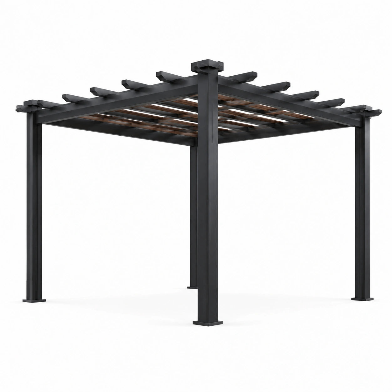 Aluminium Pergola Schwarz 300x300x240 cm