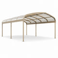 Carport aus Aluminium mit Polycarbonatdach Beige 600x300x200 cm