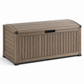 Kunststoff Gartenbox in Holzoptik 145cm x 60cm x 72cm Braun