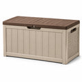 Gartenbox Polypropylen Beige/Braun 120x60x55 cm