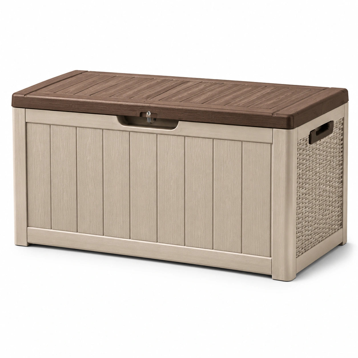 Gartenbox Polypropylen Beige/Braun 120x60x55 cm