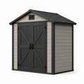 Kunststoff Gartenhaus Beige/Schwarz 200x130x190cm