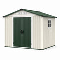 Metall Gartenhaus grün/weiß 3 x 2 m