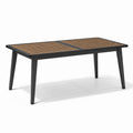 Gartentisch aus Aluminium und Holzoptik in Braun