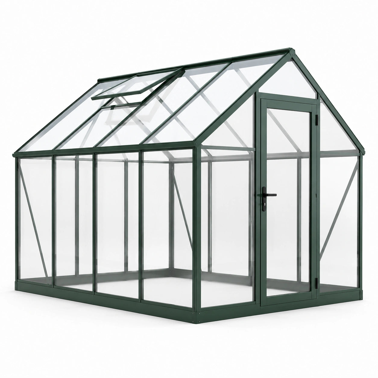Gewächshaus aus Aluminium und 4mm Polycarbonat Grün