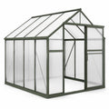 Gewächshaus aus Aluminium und Polycarbonat 250x185x209 cm Grün