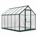 Aluminium Gewächshaus mit Polycarbonat Doppelstegplatten Grün 250x190x195cm