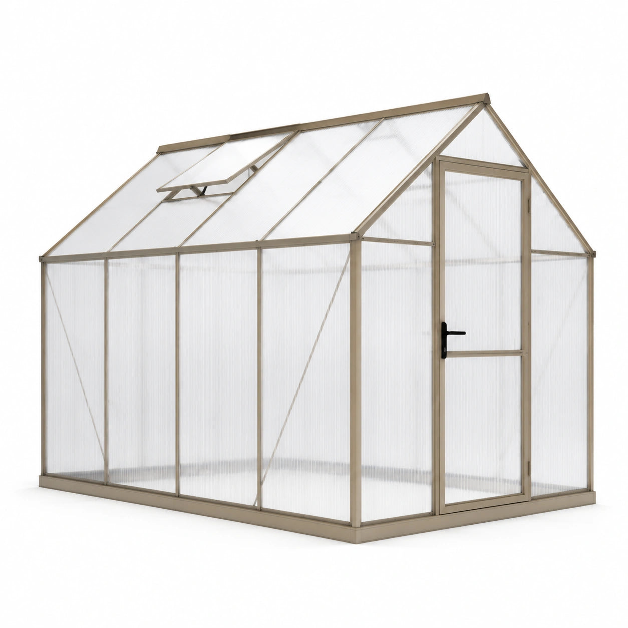 Gewächshaus Aluminium Polycarbonat Transparent 250x190x195cm