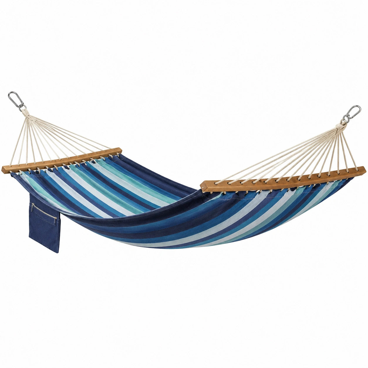 Hängematte Baumwolle Blau Gestreift 200x150 cm