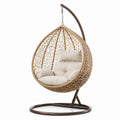 Rattan Hängesessel mit Stahlgestell Beige